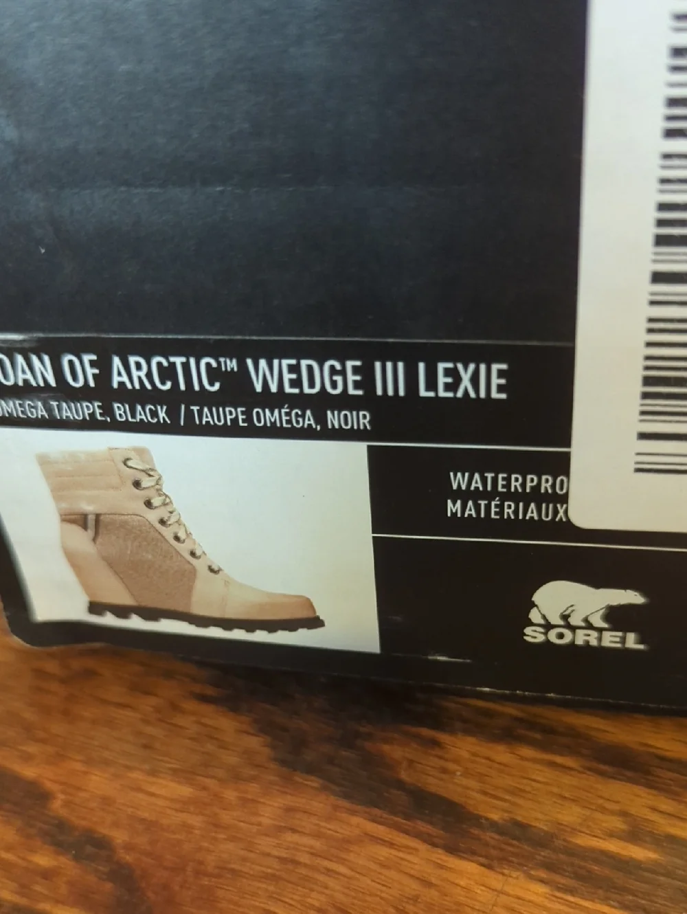 Sorel Joan Of Arctic Wedge III Lexi Waterproof Hiker Boots Taupe Neutral Sz 9